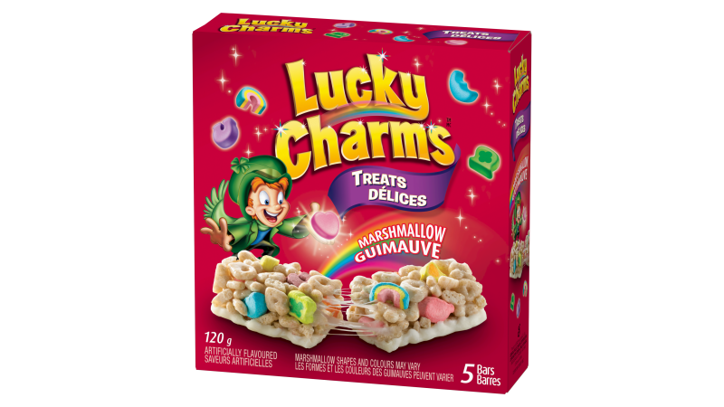 General Mills Lucky Charms Breakfast Cereal with Marshmallows, Family Size,  Whole Grains - 526 g