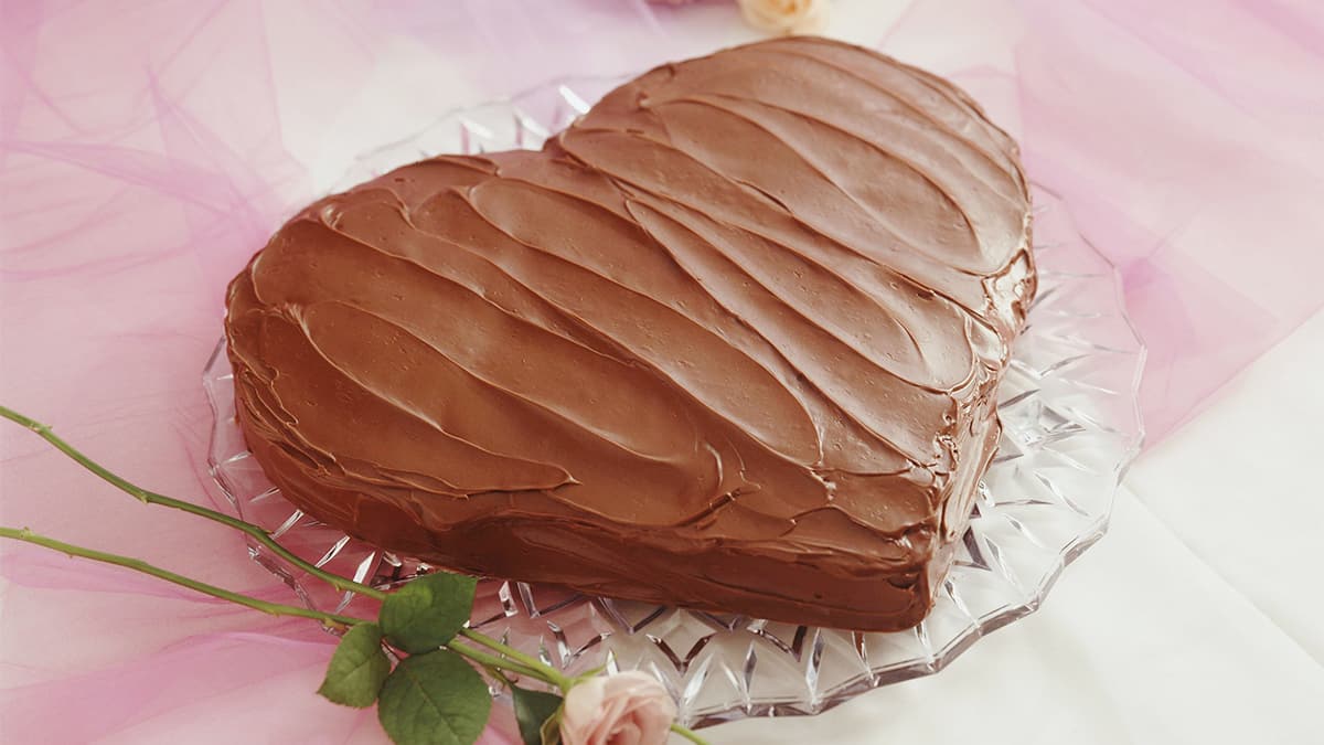 Recette de Gâteau au chocolat en forme de coeur 