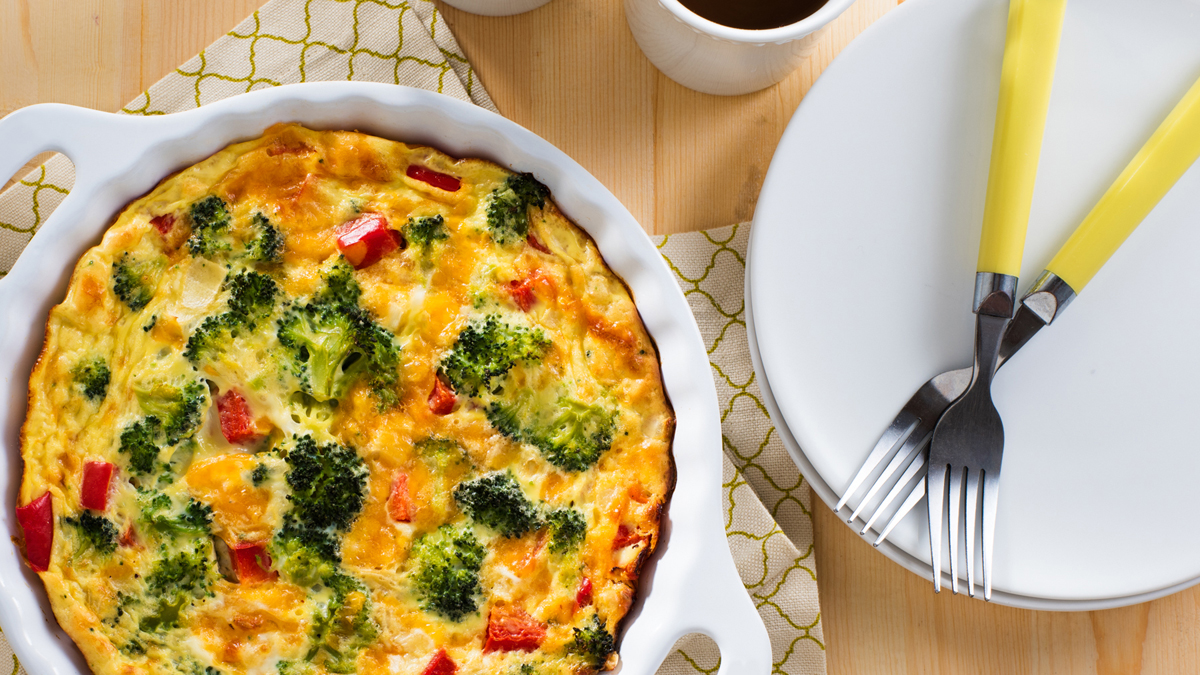 Impossibly Easy Broccoli and Red Pepper Pie Recipe - LifeMadeDelicious.ca